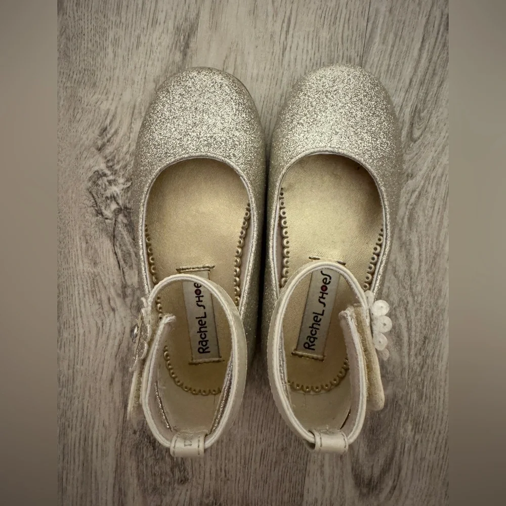 Rachel Shoes Glittery Silver Dress Shoes